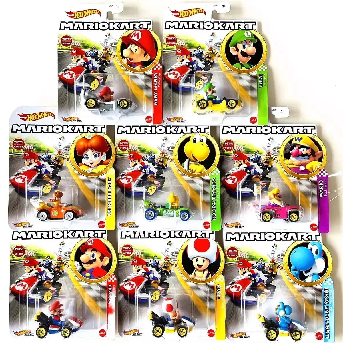 Hot Wheels Car Track Sets - Original ล้อร้อน Mario Kart 1:64 Die-Cast