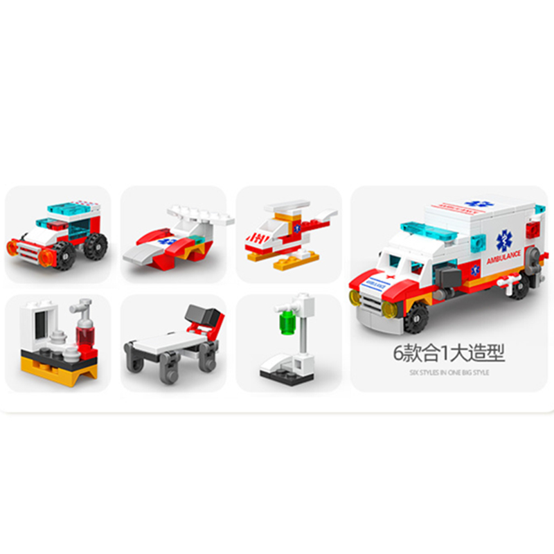 6in1 ใหม่รถพยาบาล Escort รถเฮล - Lego Set Creator บทวิจารณ์และราคา